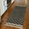 thumbnail image 1 of Unique Loom Chindi Trellis Collection Area Rug - Sand (2' 7" x 10' Runner Black/Natural), 1 of 7