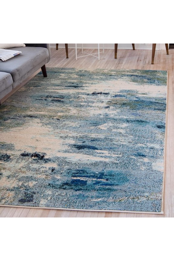 Chromatic Collection Area Rug - Avalon (2' 2" x 3' 1" Rectangle Light Blue/Gray)
