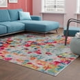 thumbnail image 1 of Unique Loom Chromatic Collection Area Rug - Champagne (7' 10" Square Multi/Blue), 1 of 6