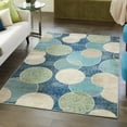 thumbnail image 1 of Unique Loom Chromatic Collection Area Rug - Seaside (8' x 10' Rectangle Navy Blue/Beige), 1 of 7