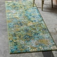 thumbnail image 1 of Unique Loom Chromatic Collection Area Rug - Stormy (2' 7" x 10' Runner Blue Green/Beige), 1 of 7