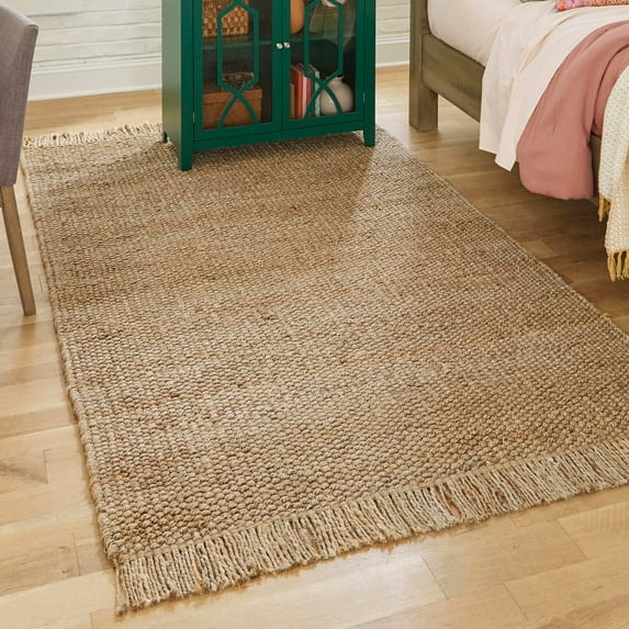 Unique Loom Chunky Jute Collection Area Rug (8' x 10' Rectangle Natural)