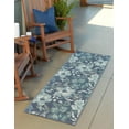 thumbnail image 1 of Unique Loom Outdoor Coastal Collection Area Rug - Cicek (2' x 6' Runner Blue/Ivory), 1 of 6