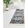 thumbnail image 1 of Unique Loom Cherokee Collection Area Rug - Clemson (2' x 12' Runner Multi/Navy Blue), 1 of 7