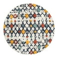 thumbnail image 1 of Unique Loom Cherokee Collection Area Rug - Clemson (4' Round Multi/Navy Blue), 1 of 11