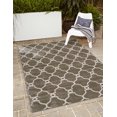 thumbnail image 1 of Unique Loom Columbus Outdoor Trellis Rug , 6' 0" x 9' 0" ,Gray, 1 of 7