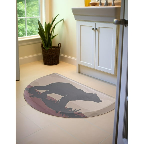 Unique Loom Comfort Mat Collection - Bear (2' x 3' Hearth Multi/Beige)