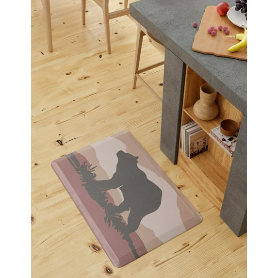 Unique Loom Comfort Mat Collection - Bear (2' x 3' Rectangle Multi/Beige)