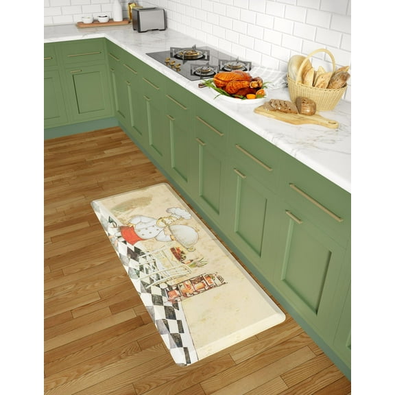 Unique Loom Comfort Mat Collection - Chef (2'  x 5' Rectangle Multi/Beige)