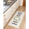 thumbnail image 1 of Unique Loom Comfort Mat Collection - Home (2' x 5' Rectangle White/Green), 1 of 5