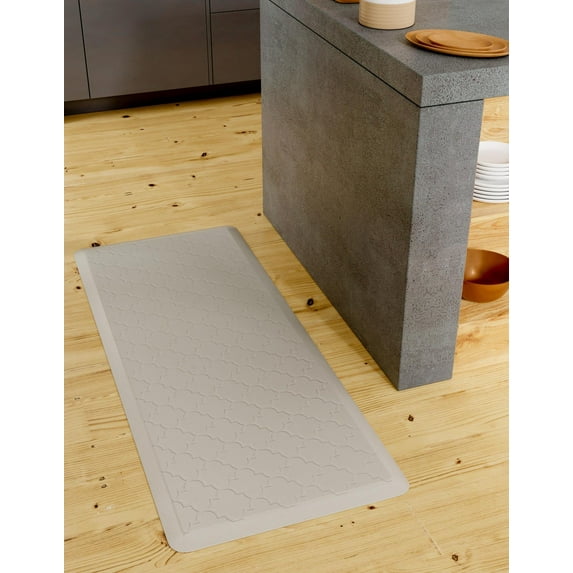 Unique Loom Comfort Mat Collection - Lattice (2' x 5' Rectangle Gray)