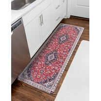 Unique Loom Comfort Mat Collection - Mashad (2'  x 5' Rectangle Red/Ivory)