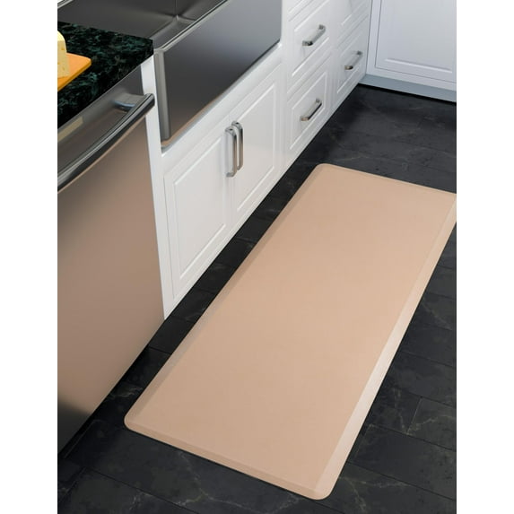Unique Loom Comfort Mat Collection - Solid (2' x 5' Rectangle Beige)