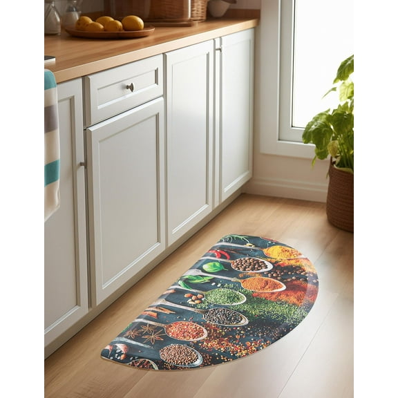 Unique Loom Comfort Mat Collection - Spices (2' x 3' Hearth Multi/Beige)