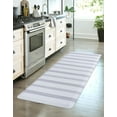 thumbnail image 1 of Unique Loom Comfort Mat Collection - Stripes (2'  x 5' Rectangle White), 1 of 5