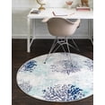 thumbnail image 1 of Unique Loom Coral Ariel Rug , 4' 0" x 4' 0" ,Blue, 1 of 6
