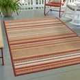 thumbnail image 1 of Unique Loom Baja Outdoor Collection Area Rug - Coronado (7' 10" x 10' Rectangle Burgundy/Ivory), 1 of 7