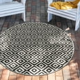 thumbnail image 1 of Jill Zarin Outdoor Collection Area Rug - Costa Rica (12' Round Charcoal Gray/Ivory), 1 of 7