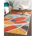thumbnail image 1 of Unique Loom Crab Positano Rug Rust Red/Beige 9' x 12' 2" Geometric Beach/Nautical Perfect For Living Room Bed Room Dining Room Office, 1 of 6
