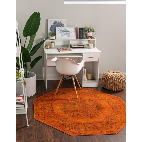 Unique Loom Cypress Imperial Rug , 7' 10" x 7' 10" ,Terracotta
