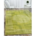 thumbnail image 1 of Unique Loom Cypress Imperial Rug Light Green/Beige 7' 1" x 10' Rectangle Border Bohemian Perfect For Living Room Bed Room Dining Room Office, 1 of 2