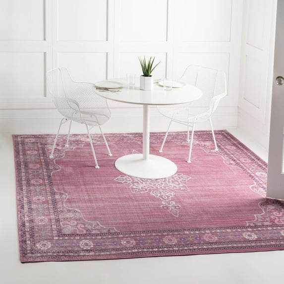 Unique Loom Austin Collection Area Rug - D'Amore (8' Square Pink/Beige)