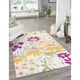 thumbnail image 1 of Unique Loom Daisy Bloom Rug ,Rectangle,7' 10" x 10' 0" White Modern Floral Living Room Bed Room Dining Room, 1 of 6