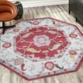thumbnail image 1 of Unique Loom Paragon Collection Area Rug - Daneker (4' Octagon Red/Ivory), 1 of 7