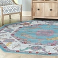 thumbnail image 1 of Unique Loom Paragon Collection Area Rug - Daneker (8' 2" Octagon Aqua and Blue/Beige), 1 of 7