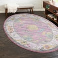 thumbnail image 1 of Unique Loom Paragon Collection Area Rug - Daneker (3' 3" x 5' 3" Oval Pink/Ivory), 1 of 9