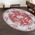 thumbnail image 1 of Unique Loom Paragon Collection Area Rug - Daneker (8' 2" x 10' Oval Red/Ivory), 1 of 7
