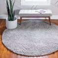 thumbnail image 1 of Unique Loom Davos Shag Collection Area Rug - Solid (10' Round Sterling), 1 of 7