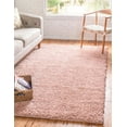 thumbnail image 1 of Unique Loom Davos Shag Collection Area Rug - Solid (10' x 13' 1" Rectangle Dusty Rose), 1 of 7