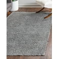 thumbnail image 1 of Unique Loom Davos Shag Collection Area Rug - Solid (10' x 13' 1" Rectangle Sterling), 1 of 7