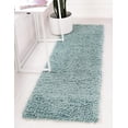 thumbnail image 1 of Unique Loom Davos Shag Collection Area Rug - Solid (2' x 7' 1" Runner Aqua), 1 of 7