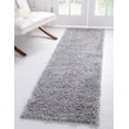 thumbnail image 1 of Unique Loom Davos Shag Collection Area Rug - Solid (2' x 8' Runner Sterling), 1 of 7