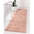 thumbnail image 1 of Unique Loom Davos Shag Collection Area Rug - Solid (2' 7" x 10' Runner Dusty Rose), 1 of 7