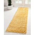 thumbnail image 1 of Unique Loom Davos Shag Collection Area Rug - Solid (2' 7" x 10' Runner Sun Yellow), 1 of 7