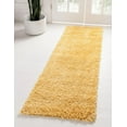 thumbnail image 1 of Unique Loom Davos Shag Collection Area Rug - Solid (2' 7" x 20' Runner Sun Yellow), 1 of 6