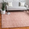 thumbnail image 1 of Unique Loom Davos Shag Collection Area Rug - Solid (3' 1" Square Dusty Rose), 1 of 7