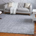 thumbnail image 1 of Unique Loom Davos Shag Collection Area Rug - Solid (3' 1" Square Sterling), 1 of 7