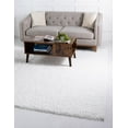 thumbnail image 1 of Unique Loom Davos Shag Collection Area Rug - Solid (3' 1" Square White/Ivory), 1 of 7