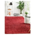 thumbnail image 1 of Unique Loom Davos Shag Collection Area Rug - Solid (3' 3" x 5' 3" Rectangle Poppy), 1 of 7