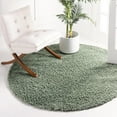 thumbnail image 1 of Unique Loom Davos Shag Collection Area Rug - Solid (4' 1" Round Sage), 1 of 7