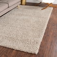 thumbnail image 1 of Unique Loom Davos Shag Collection Area Rug - Solid (4' 1" x 6' 1" Rectangle Linen), 1 of 11