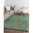 thumbnail image 1 of Unique Loom Davos Shag Collection Area Rug - Solid (4' 1" x 6' 1" Rectangle Sage), 1 of 7