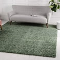 thumbnail image 1 of Unique Loom Davos Shag Collection Area Rug - Solid (5' 3" Square Sage), 1 of 7