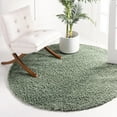 thumbnail image 1 of Unique Loom Davos Shag Collection Area Rug - Solid (7' 1" Round Sage), 1 of 7
