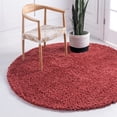 thumbnail image 1 of Unique Loom Davos Shag Collection Area Rug - Solid (7' 10" Round Poppy), 1 of 7