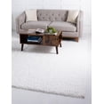 thumbnail image 1 of Unique Loom Davos Shag Collection Area Rug - Solid (7' 10" Square White/Ivory), 1 of 7